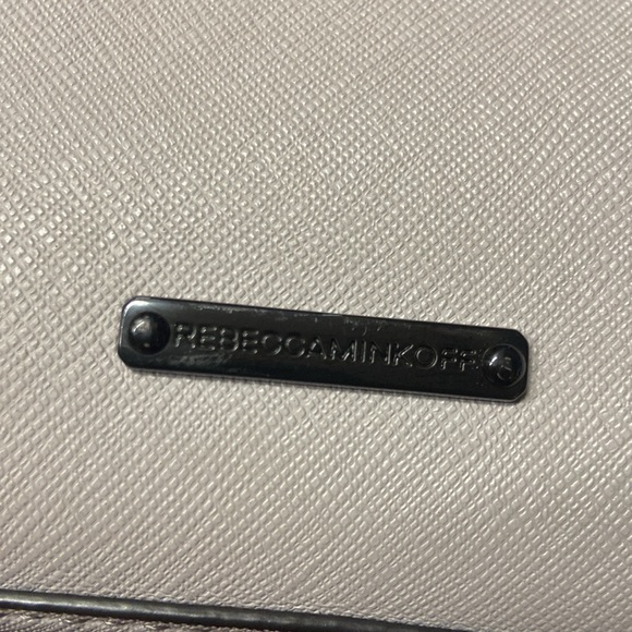 Sale! Rebecca Minkoff light gray crossbody bag with chain strap and tassels. - Picture 6 of 16